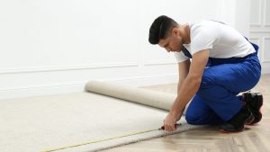 moqueta gris para oficina en Madrid instalada por Decoart